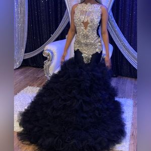 Black Customized Prom Dress Size Small